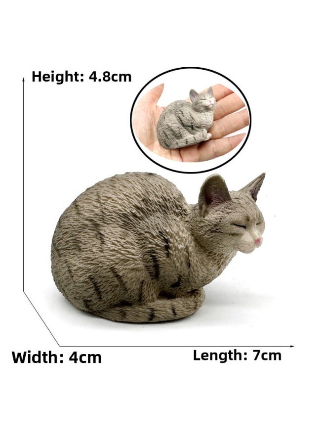 Children's Simulation Cat Model Cloth Doll Cat Lazy Orange Cat Leg Lifting Cat Sleeping Posture Flower Cat Siamese Cat Pet Cat Ornaments-Color:2886 Squinting Cat