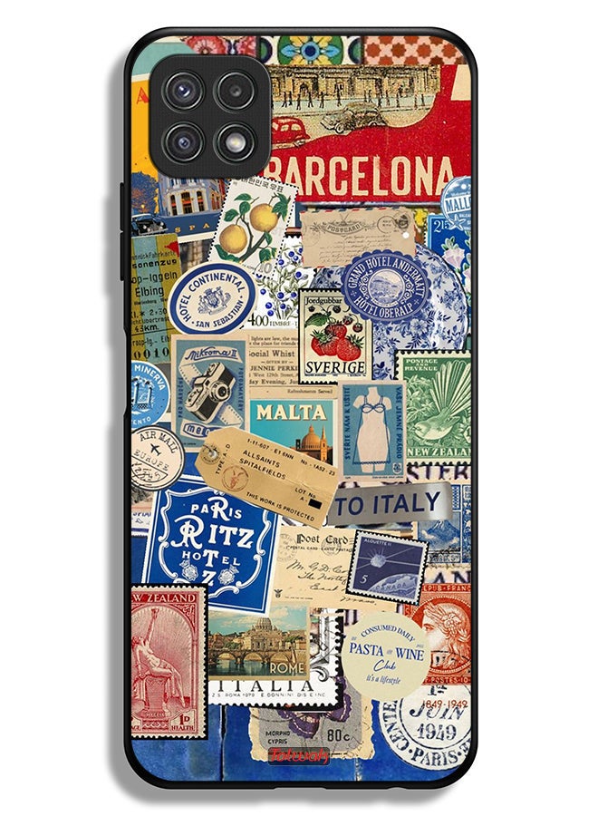 Tolwak Samsung Galaxy A22 5G Protective Case Cover Stickers Of Different Cities - Image 1