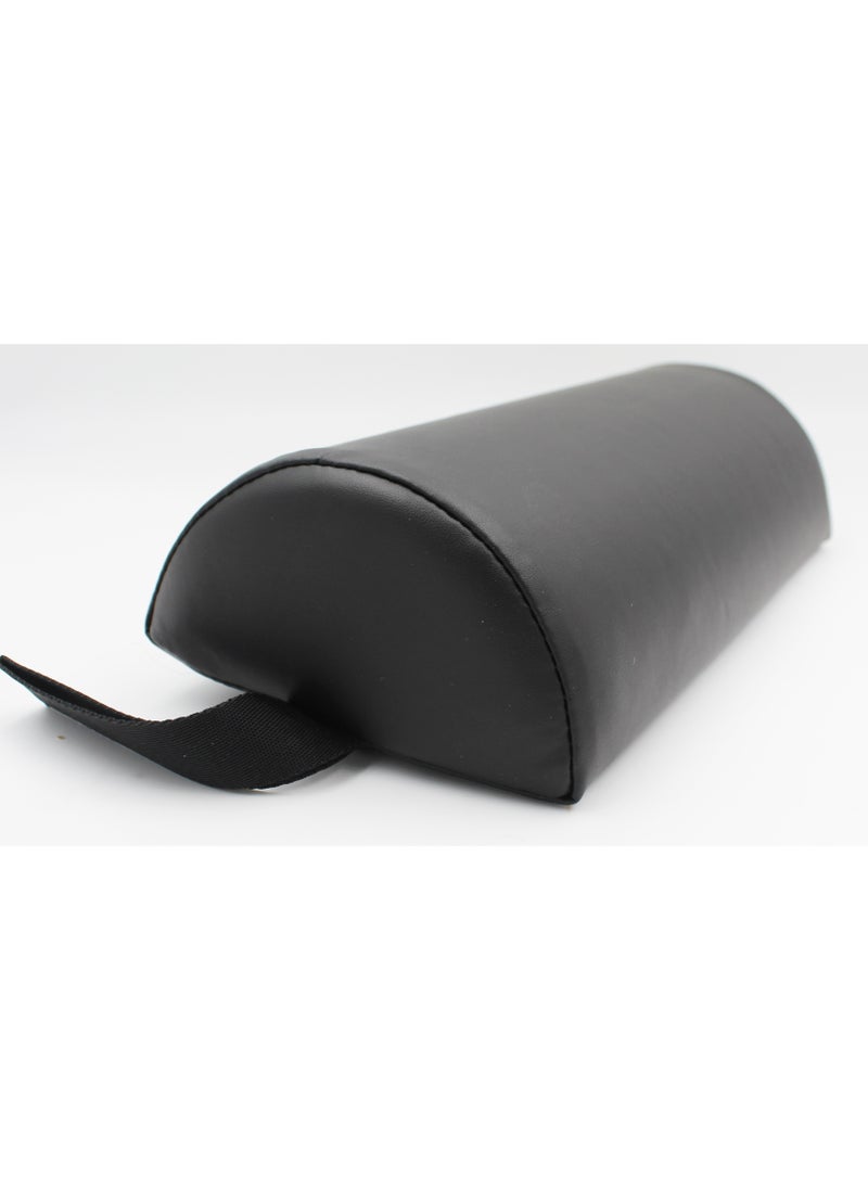 MASTER MASSAGE EQUIPMENT Small Semi Round Bolster, Easy-To-Clean Silky Soft Pu Upholstery, Water, Oil, And Abrasion Resistant, 15Cm Width X 7.5Cm Height X 33Cm Length (Black)  - Image 1