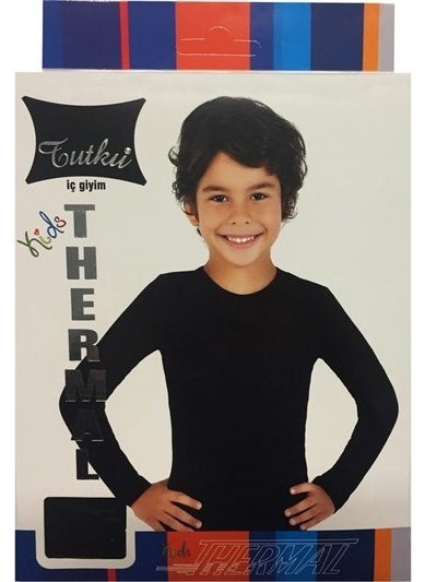 Tutku 0136 Boy Thermal Undershirt Black  - Image 3