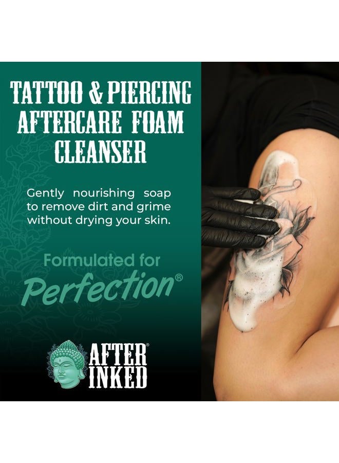 After Inked Tattoo and Piercing Aftercare Foam Cleanser – Gentle Quality Wash Soap Cleanser for Tattoos, Body Modifications & Piercings Cleaner, Including Ear, Nose & Belly Button, Foam Bottle, 1.7 oz - Image 3