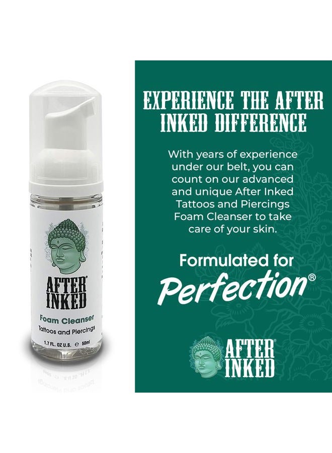 After Inked Tattoo and Piercing Aftercare Foam Cleanser – Gentle Quality Wash Soap Cleanser for Tattoos, Body Modifications & Piercings Cleaner, Including Ear, Nose & Belly Button, Foam Bottle, 1.7 oz - Image 5