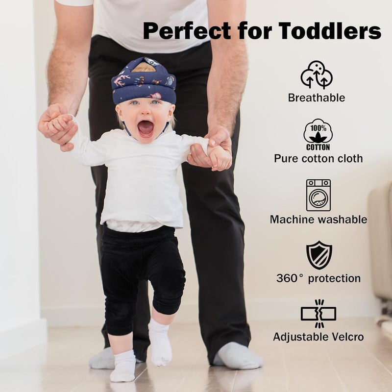 REFLYAWAY Baby Head Protector for Crawling Walking, Baby Helmet Adjustable No Bumps and Soft Cushion, Infant Safety Cap for Kid Learning to Walk - Image 3