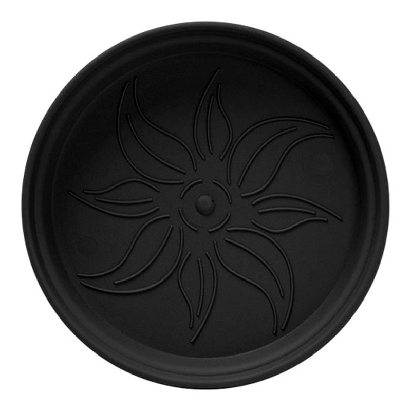 Mintra Round Flower Pot Planters X-Small - Pack of 4 with bottom tray - Plastic | Color - Black | Size - 11x11x10cm | Asthetically Decorate Your Terrace, Garden or Patio. Ideal for outdoor or indoors - Image 3