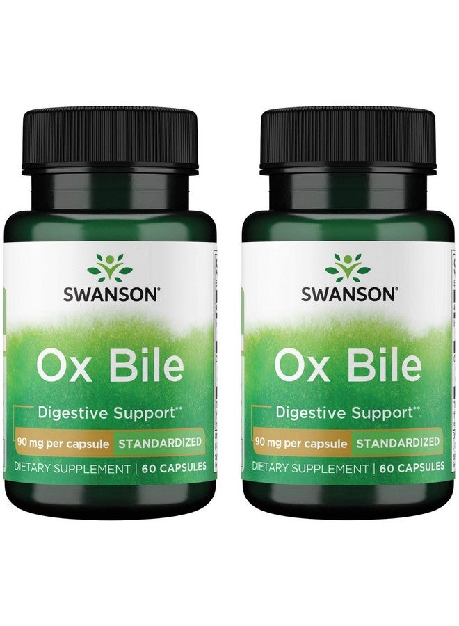 Swanson Premium Brand سوانسون عصارة الصفراء من الثور - موحدة 90 ملغ 60 كبسولة (عبوتين) 