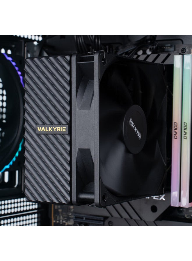 Valkyrie Aq125 Black Vk Cpu Air Cooler, Anti-gravity Four Heat Pipes Direct Touch, 12cm Fan, Compatible With Lga1700 Am5 - Image 4
