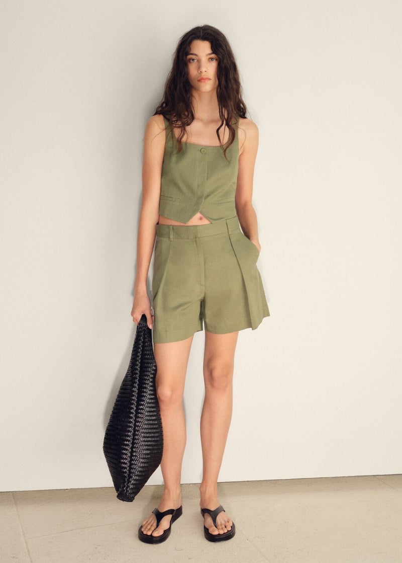 MANGO Linen-blend suit waistcoat - Image 4