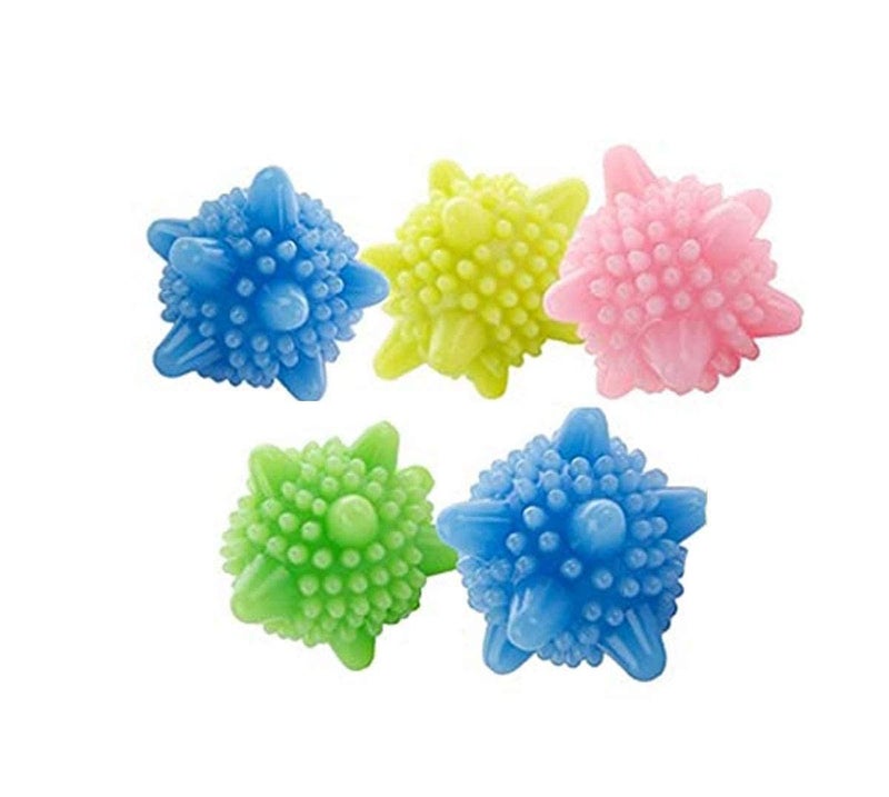 عرض مثير أفضل مجموعة تنظيف 1 قطعة فلتر شبكة غسالة 5 قطع كرات غسيل قابلة لإعادة الاستخدام 1 قطعة إسفنجة فرك سطح صلب بني اللون مثل ورق الصنفرة - Image 4