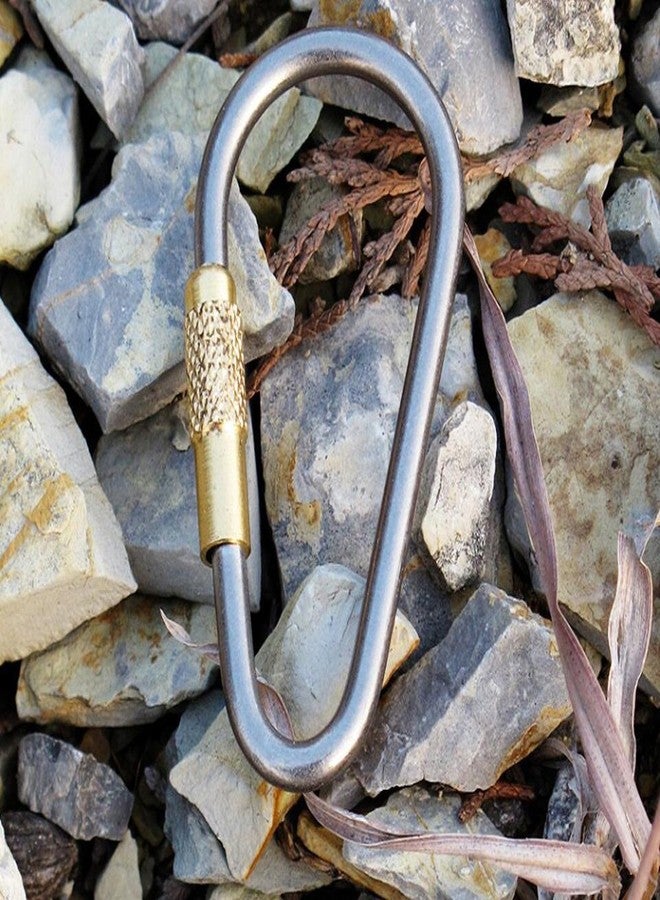 EKLOEN 5pcs MINI Titanium Locking Carabiner, Perfect D-Ring for Outdoor and Indoor Use - Image 4