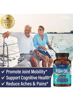 New Age Omega 3 Fish Oil 2500mg Supplement Immune & Helath Support – Promotes Joint, Eye & Skin Health - Non GMO - EPA, DHA Fatty Acids Gluten Free (180 Softgels (Pack of 2))  - Image 4
