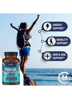 New Age Omega 3 Fish Oil 2500mg Supplement Immune & Helath Support – Promotes Joint, Eye & Skin Health - Non GMO - EPA, DHA Fatty Acids Gluten Free (180 Softgels (Pack of 2))  - Image 3