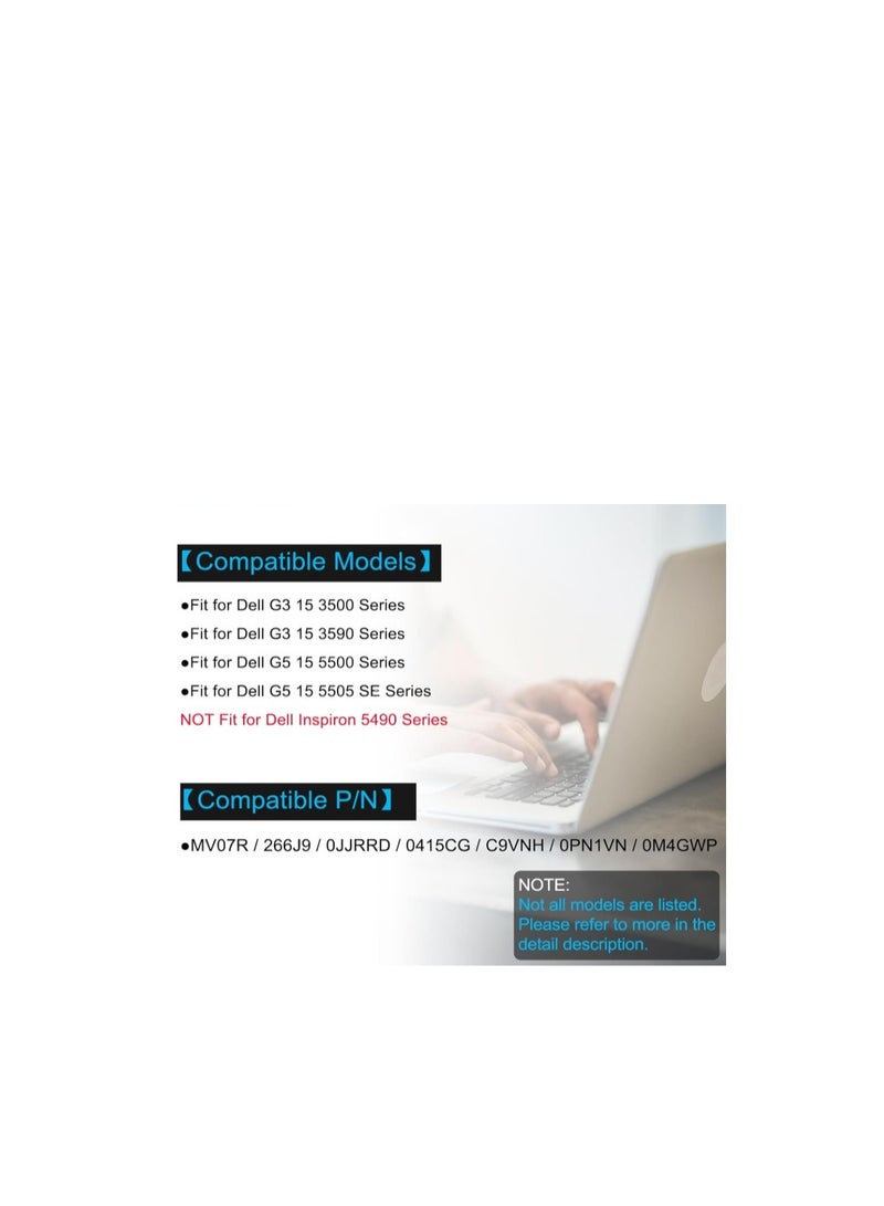 Terabyte MV07R Laptop Battery Compatible with Dell G3 15 3500 3590 G5 5500 5505 SE Series Notebook 0JJRRD 266J9 15.2V 61Wh 4250mAh - Image 4