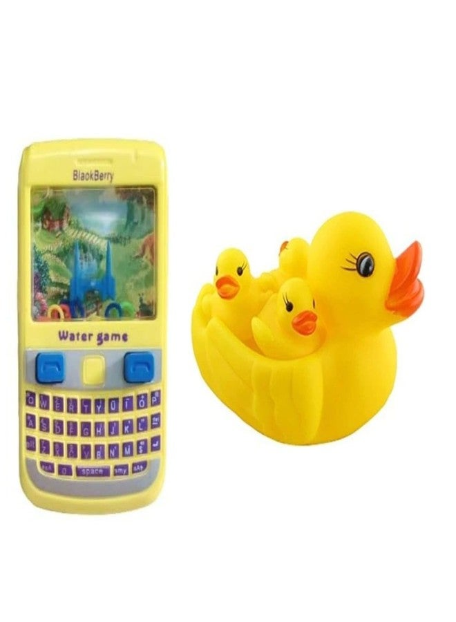 WAAOME® ( Chu Chu Duck Family + 1 Water Ring Game Toys ) Bathing Duck Toys for Kids and Water Game Toys (AB14) - Image 1
