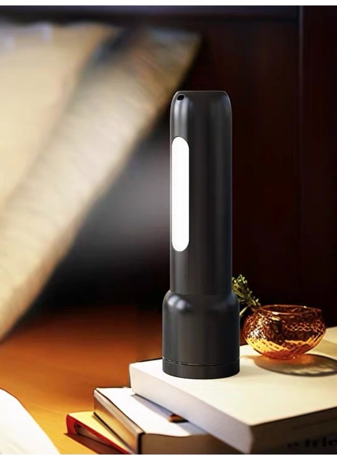 Philips Zoom Flashlight: COB Side Light, Type-C Charging, Stepless Dimming, Outdoor Emergency Light Black-SFL1123 - Image 1