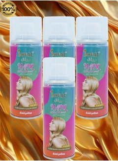 4 Pieces Roval Temporary Hair Color Spray Gold Yellow 125ml