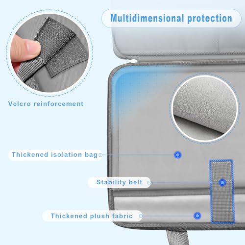 ZINZ Laptop Case 15 15.6 16 inch Sleeve, Expandable Computer Hand Bag with Multi-pockets Compatible with MacBook Pro 16 inch M4/M3/M2/M1, MacBook Air/Pro 15 inch and 15-16 inch Notebooks，G01DG01 - Image 4