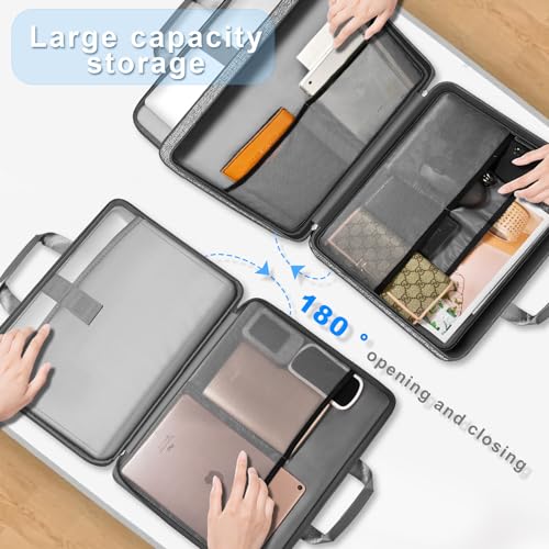 ZINZ Laptop Case 15 15.6 16 inch Sleeve, Expandable Computer Hand Bag with Multi-pockets Compatible with MacBook Pro 16 inch M4/M3/M2/M1, MacBook Air/Pro 15 inch and 15-16 inch Notebooks，G01DG01 - Image 5
