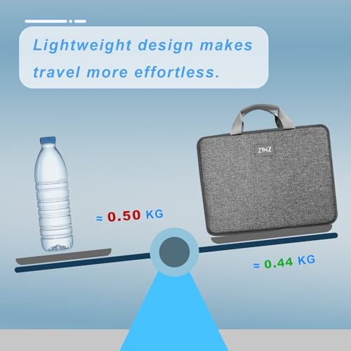 ZINZ Laptop Case 15 15.6 16 inch Sleeve, Expandable Computer Hand Bag with Multi-pockets Compatible with MacBook Pro 16 inch M4/M3/M2/M1, MacBook Air/Pro 15 inch and 15-16 inch Notebooks，G01DG01 - Image 3