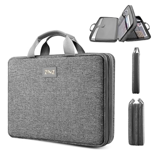 ZINZ Laptop Case 15 15.6 16 inch Sleeve, Expandable Computer Hand Bag with Multi-pockets Compatible with MacBook Pro 16 inch M4/M3/M2/M1, MacBook Air/Pro 15 inch and 15-16 inch Notebooks，G01DG01 - Image 1