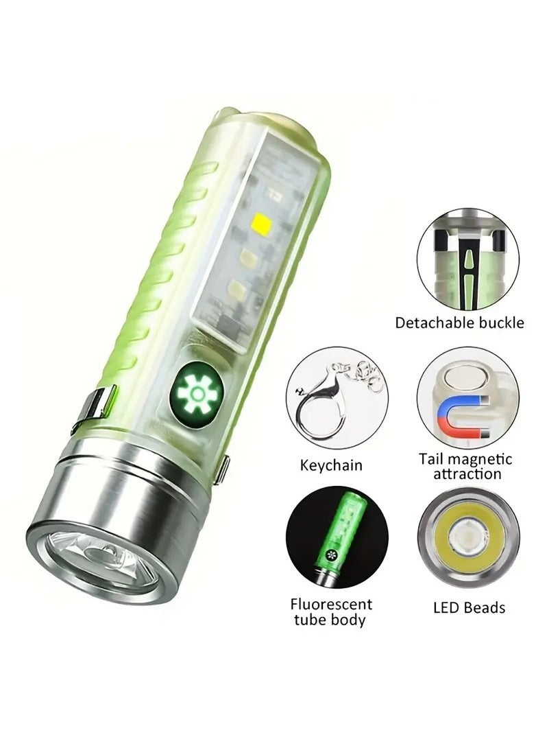Generic Super Bright Mini Flashlight USB Rechargeable 8 Modes Zoomable Tactical Torch Light Perfect For Camping Hiking And Cycling  - Image 1