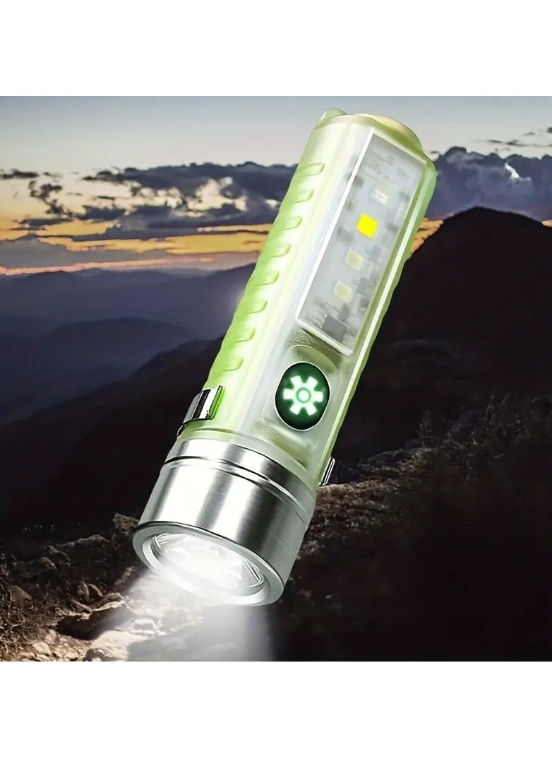 Generic Super Bright Mini Flashlight USB Rechargeable 8 Modes Zoomable Tactical Torch Light Perfect For Camping Hiking And Cycling  - Image 2