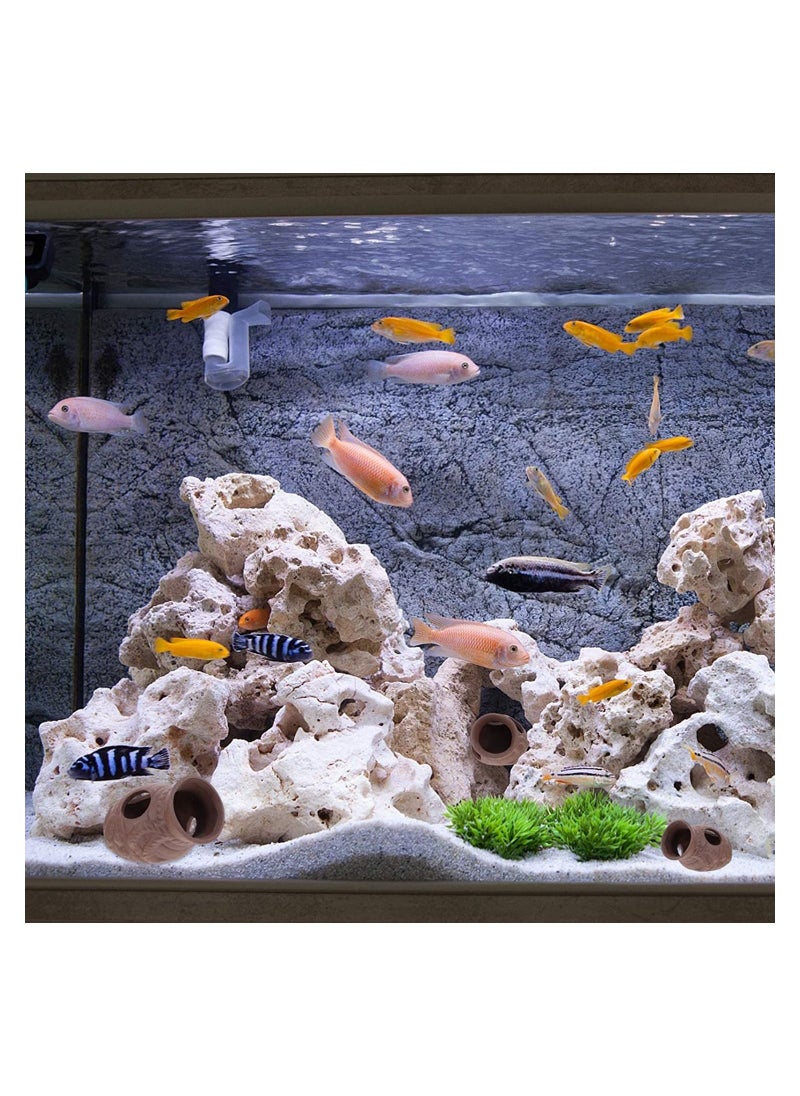 SYOSI Aquarium Cave Decorations, Betta Hideout Fish Tank Accessories Shrimp Cichlid Natural Breeding Hiding Cave Stones Small Fish Tank Hideaway Decor Betta Hide Toys Fish Rock House  - Image 3
