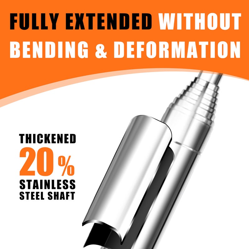 BIRDIEBLAST Golf Ball Retriever, 9Ft/12Ft/17Ft/20Ft Professional Stainless Steel Golf Ball Retriever, Telescopic Golf Ball Retriever for Water - Image 3