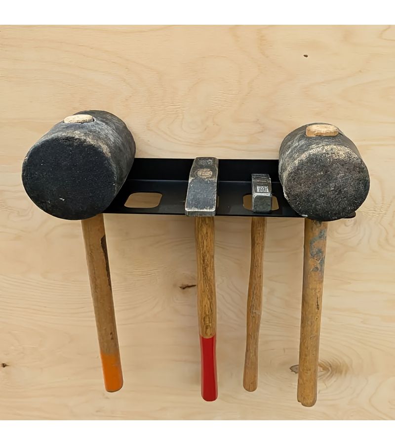 Black Metal Hammer And Mallet Stand 1 Piece - Image 1