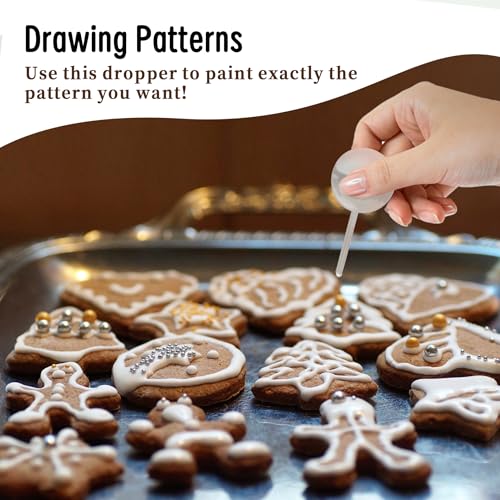 NEWOMEVA Cake Decorating Transfer Pipettes, 50 Piece Set, 5 Shapes, Plastic Droppers for Parties and DIY Art - Image 4