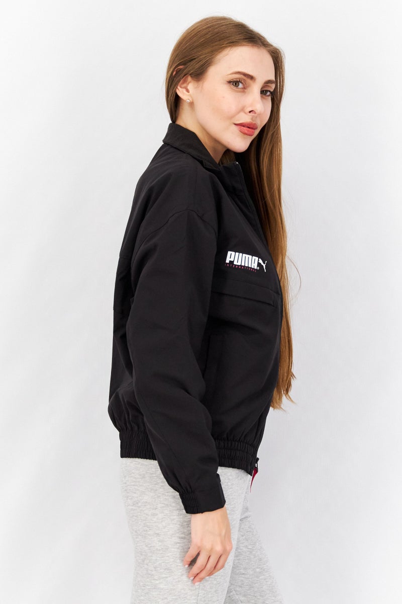 PUMA Women Sportswear Fit Long Sleeves Tracking Jacket, Black - Image 4