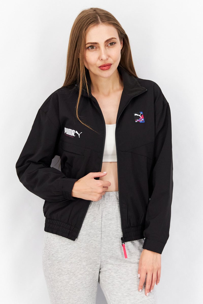 PUMA Women Sportswear Fit Long Sleeves Tracking Jacket, Black - Image 1