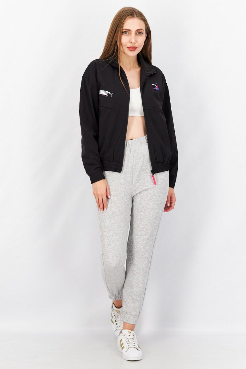 PUMA Women Sportswear Fit Long Sleeves Tracking Jacket, Black - Image 3