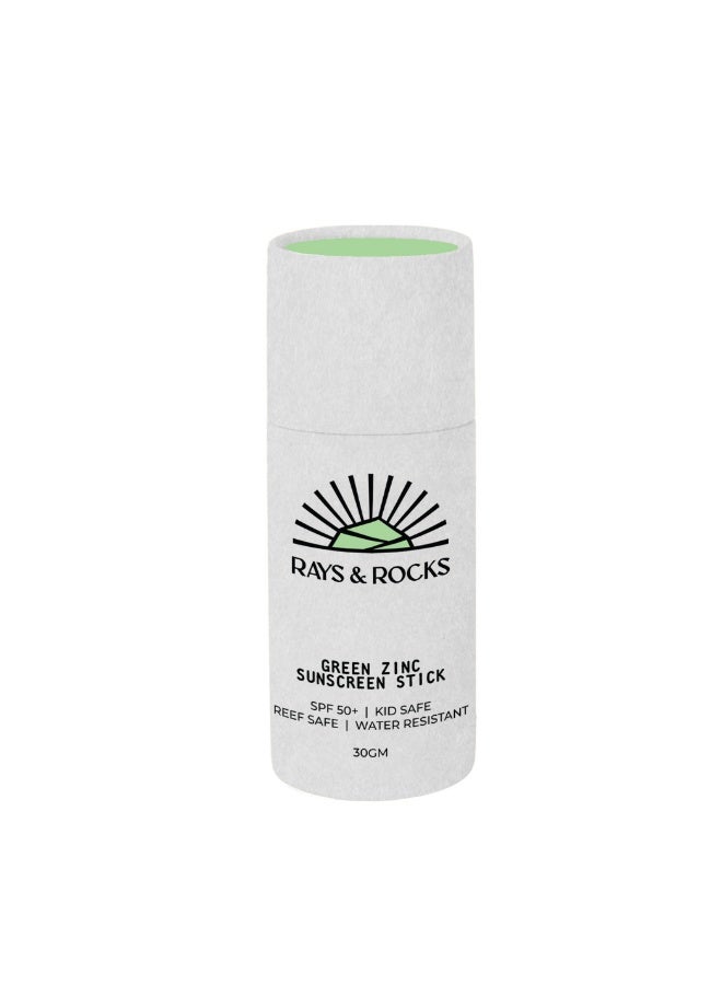 Rays & Rocks Sunscreen Zinc Stick - 30gm - Green - Image 1