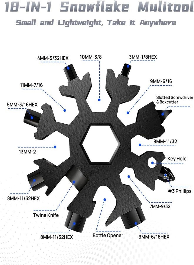 بيبوري هدايا بيبوري للرجال، مطرقة متعددة الاستخدامات 12 في 1 مع ندفة ثلج 18 في 1، أدوات نجاة متعددة الاستخدامات، هدية للرجال، أداة متعددة الاستخدامات في الهواء الطلق، أدوات رائعة للزوج والصديق والبالغين - Image 4