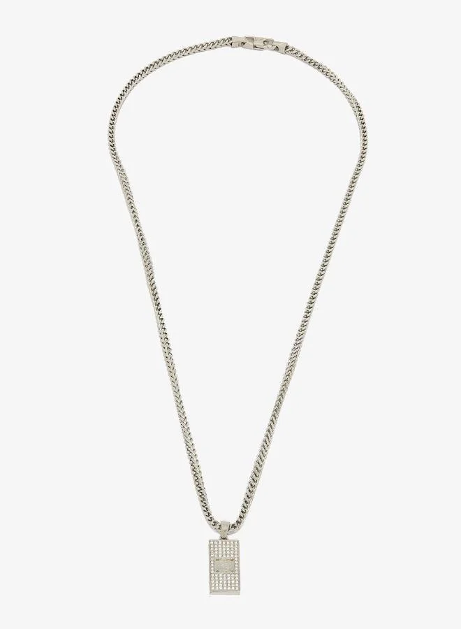 Logo 26 Inch 4G Pave Pendant Necklace
