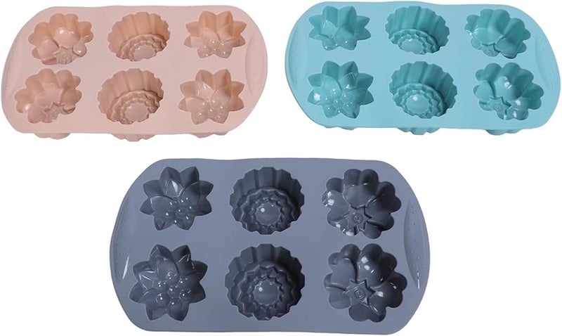 3Pcs Silicone Muffin Pan Non Stick Heat Resistant Microwave Dishwasher Safe - Image 2