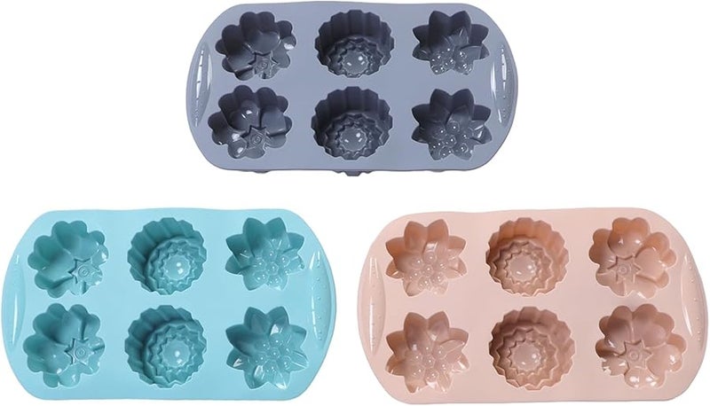 3Pcs Silicone Muffin Pan Non Stick Heat Resistant Microwave Dishwasher Safe - Image 4