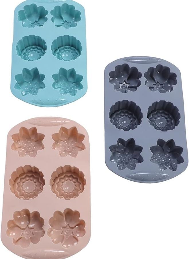 3Pcs Silicone Muffin Pan Non Stick Heat Resistant Microwave Dishwasher Safe - Image 3