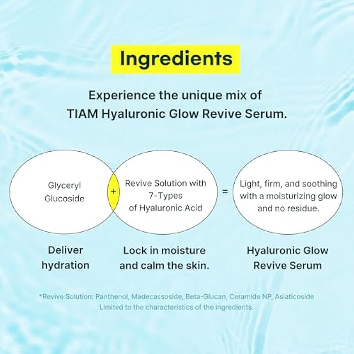 TIA'M سيروم تيام هيدراتينغ جلو ريفيف، 1.35 أونصة سائلة، سيروم وجه خفيف وغير لزج للترطيب العميق وتهدئة البشرة، مثالي للبشرة الجافة والمجففة، العناية بالبشرة الكورية - Image 4