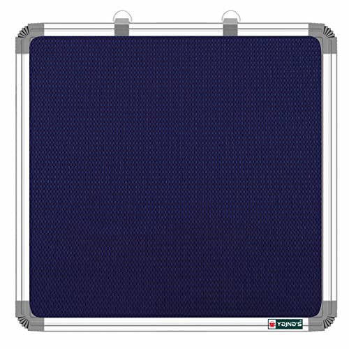 YAJNAS 2x2 Feet Premium Material Notice Pin-up Board/Pin-up Board/Soft Board/Bulletin Board/Pin-up Display Board for Office, School and Home, (Blue, Pack of 1) (2 x 2 Feet, Blue (Pack of 1)) - Image 3
