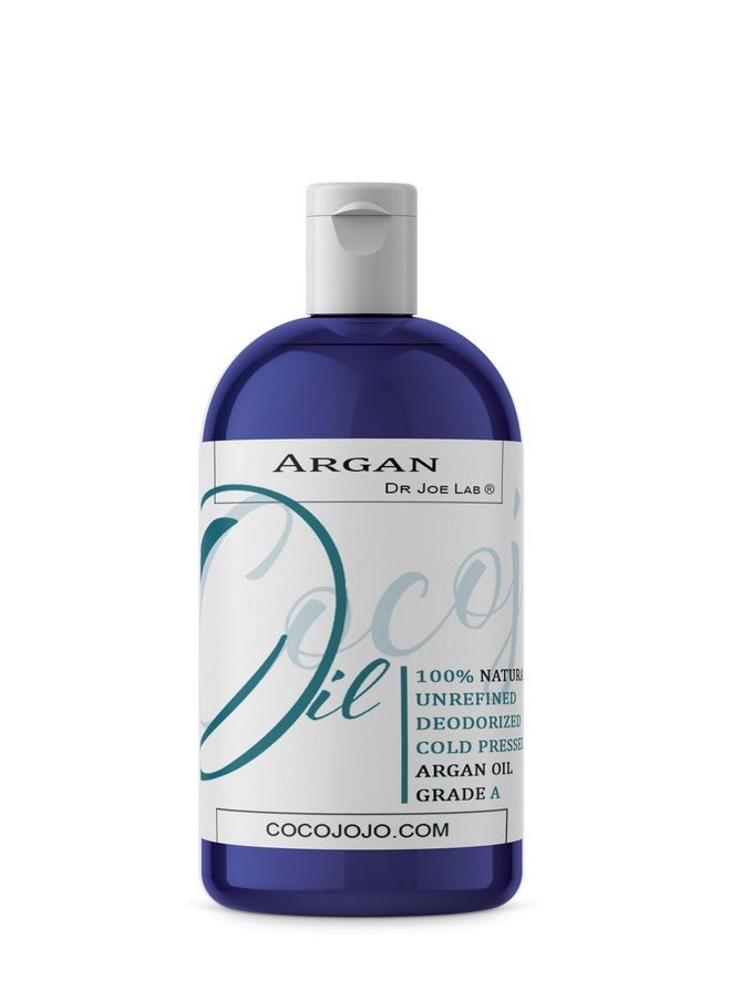 Dr Joe Lab - Argan Nut Oil Deodorized 16 Oz 100% Pure Natural Moroccan Unrefined Unscented Cold Pressed Virgin Premium For Hair Skin Body Nail Beard Marrakesh Oil Packaging May Vary - Image 1