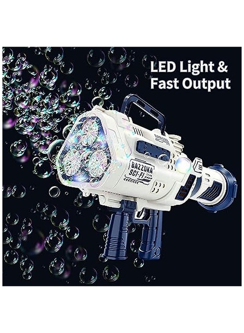 PROMASS Bubble Gun Machine- 24 Hole LED Lights- Attachable Bubble Solution- Rechargeable- Bubble Maker for Parties- Weddings- Indoor & Outdoor Play - Image 4