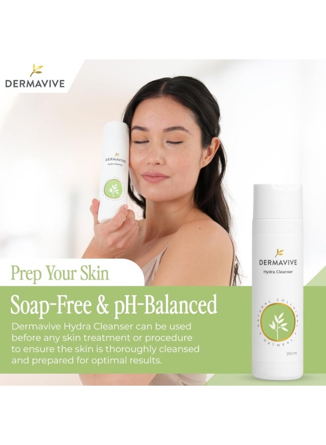 Dermavive Hydra Cleanser - Non-Irritating Facial and Skin Cleanser, | pH Balanced, Softens and Hydrates Sensitive Skin, 250ml - Image 3