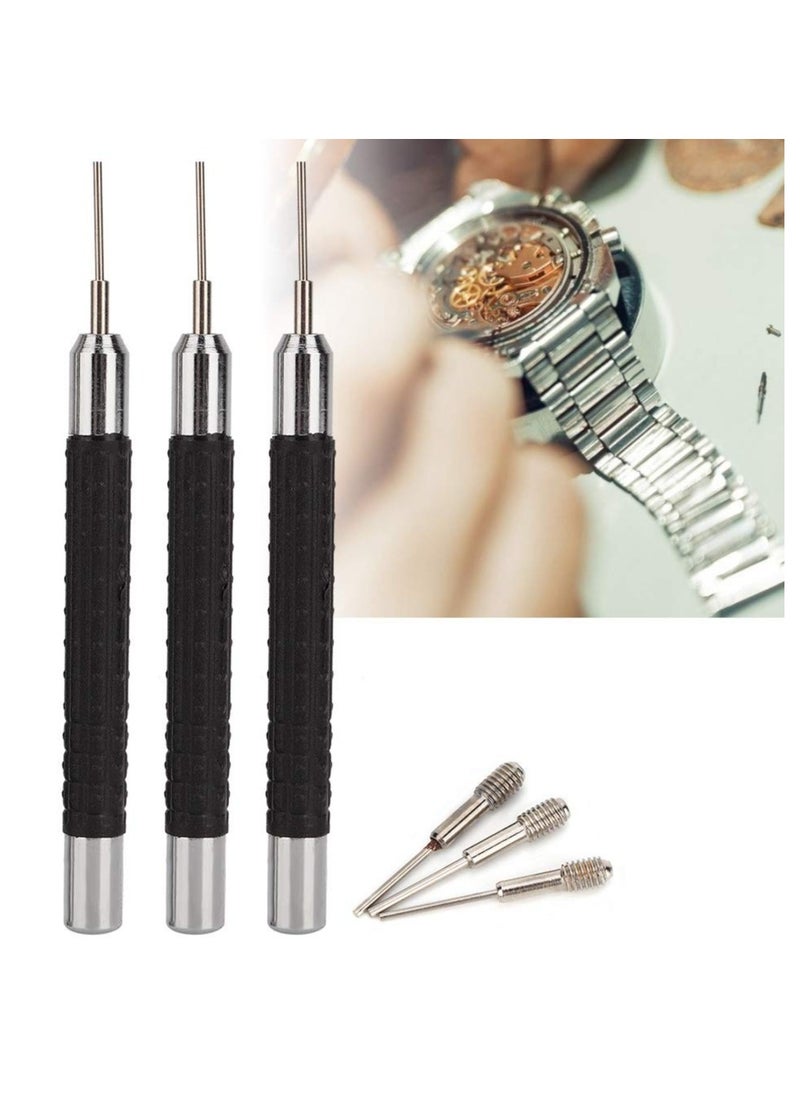 KASTWAVE - Watch Band Link Remover, Pack of 3 Alloy Watch Pin Removal Tool Pin Punch Watch Repairing Tool with 3 Alternative Needles for Watch Band Replacement Link Remove - Image 1