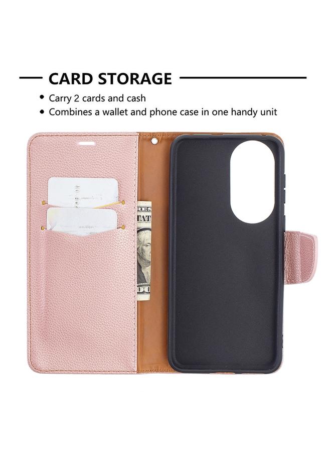 S-TOP Case For Huawei P50 Litchi Texture Pure Color Horizontal Flip Leather Case with Holder & Card Slots & Wallet & Lanyard - Image 4