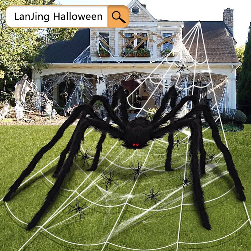 general Blue Whale Black Spider Web Halloween Decoration Props for Haunted House - Image 2