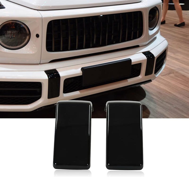 Front Bumper Decoration Trim for Mercedes - Benz G - Class AMG G63 2019-2020, Glossy Black Bumper Decorative Cover, ABS Exterior Accessory with Scratch Protection and Easy Instal - Image 2