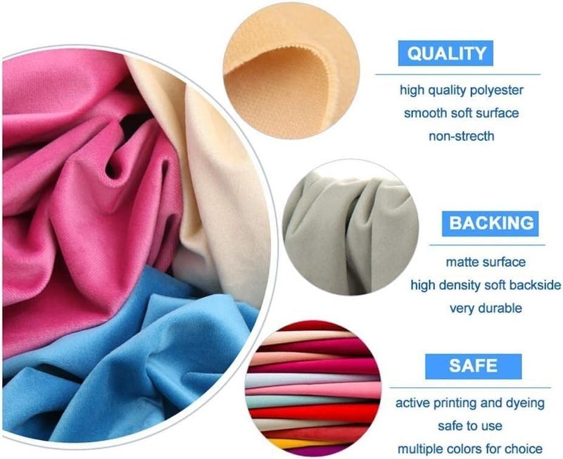 Minky Fabric Velvet Fabric 142x100cm Velour Material for Sofa Chair Seat Cover, Curtain, DIY Crafts, Cushions for Blankets, Apparel, Baby Accessories, Throws, P (Color : Black 37) - Image 5