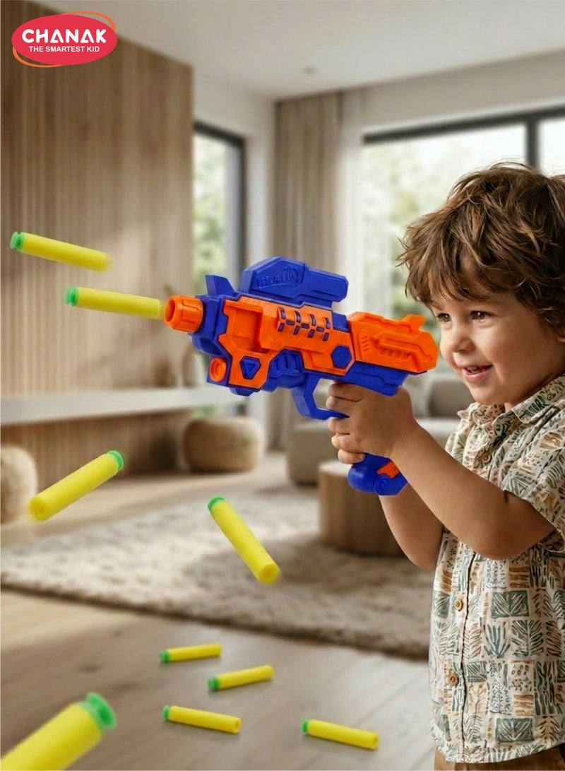 Chanak Hi-arm soft bullet gun toy - safe plastic gun with 10 bullets, effective range of 40 feet, ideal for kids above 7 years - Image 1