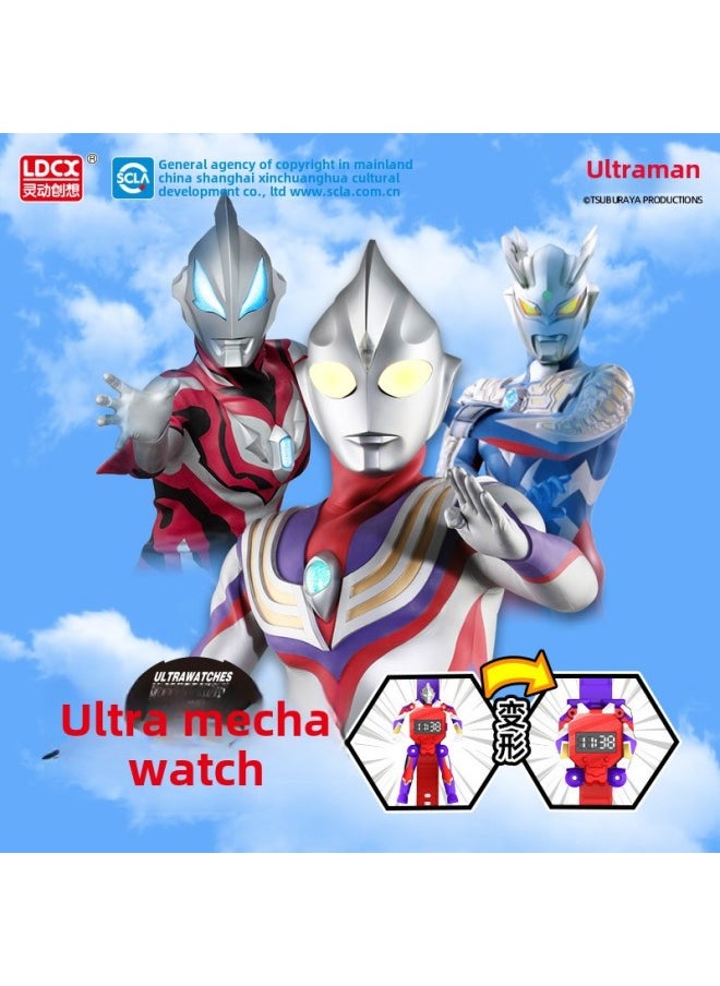 Generic - Genuine Smart Ultraman Watch Mecha Deformation Children Boys Girls Ultraman Hero Watch Toy Gift-Color:Ultra Q-change Watch-ultraman Bright - Image 1